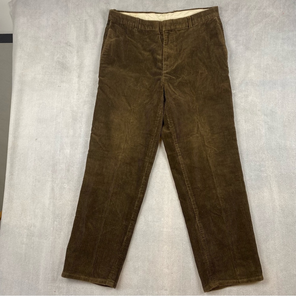 Baracuta Brown Flat Front Corduroy Pants in men's size 38x32 (actual 38x31)
